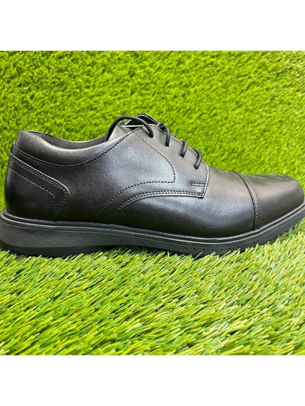 Nunn Bush Gates Mens Size 8 Black Casual Classic Leather Cap Toe Oxford Shoes